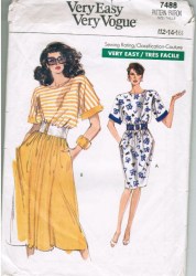 7488 VOGUE CUTAWAY BACK LS EVE DRESS LENGTHS PATTERN 10